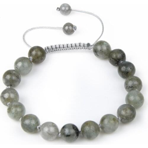 100% LFPU 8mm Natural Bead Labradorite Stone Bracelet For Women Men Fine Jewelry
