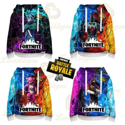 3D Print Hoodie Fortnite Shoot Kids Sweatshirt Hero Battle Royale Jacket Boys Girls Harajuku Cartoon Jacket Tops Teen Clothes