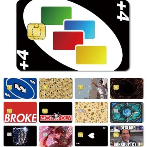 50+ different Styles Broke Money Skull Stonks Poker Sticker Film Tape Skin for Credit Card Debit Card Big Small Chip