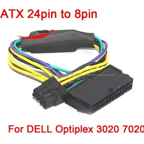 ATX 24pin to 8pin Power Supply 18AWG for DELL Optiplex 3020 7020 9020