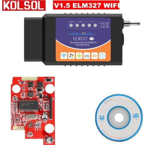 KOLSOL ELM327 WIFI OBD2 Scanner V1.5 ELM327 with Switch Car Scanner