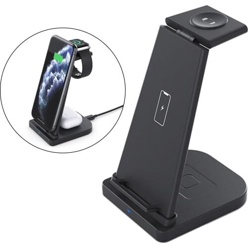 Wireless Charging Station 3 in 1 Detachable Fast Wireless Charger Stand Dock