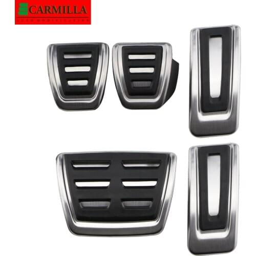 Carmilla Car Pedal Cover for Volkswagen VW T-Cross Tcross 2019 2020 2021 Brake Gas Fuel Cluth Auto Pedals Protector Accessories