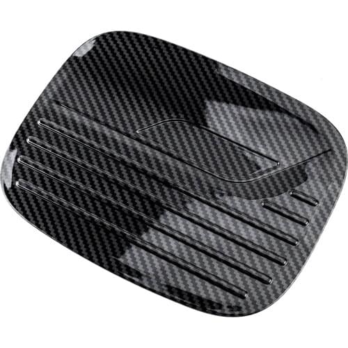 Black Car Rear Left Side Fuel Cap Cover Trim Decoration Carbon Fiber Style ABS Fit for Ford Explorer 2020 2021