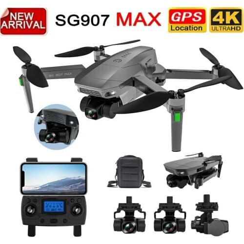 New SG907 Max 3 Axis Gimbal Dron with Camera and 4K GPS Professional 5G WIFI FPV Drone Portable