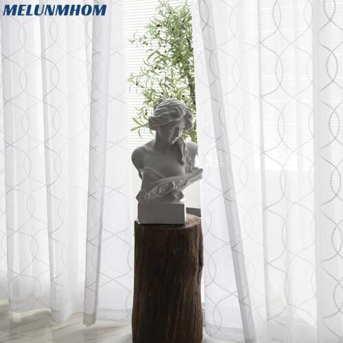 Promotion Hot Sale (shading Rate 1%-40%) Living Room Cortina Curve Tulle For Living Room Screen Sheer Curtain For Bedroom