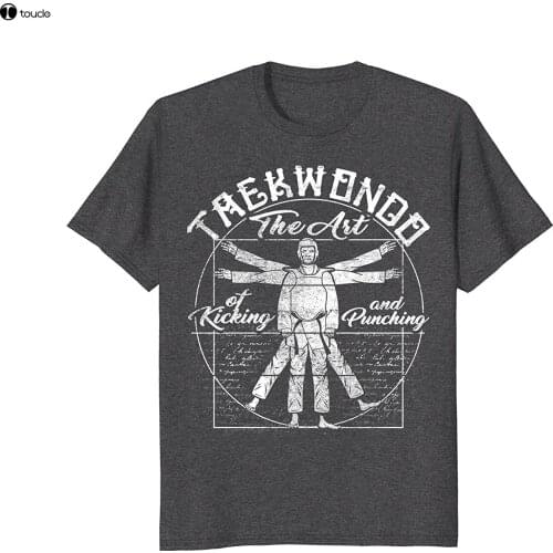 Hot Sale 100% Cotton Leonardo Da Vinci Style Taekwondo T-Shirt Gift Summer Tee Shirt Summer Tee Shirt