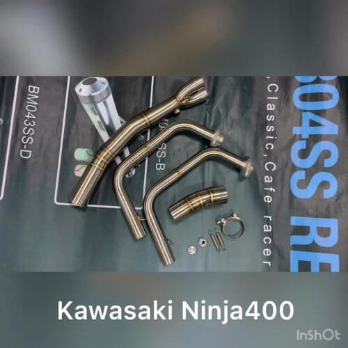 Modified Exhaust For Kawasaki Z400 Ninja400 Full Racing Line Exhaust Pipe Mid Link Pipe Connect Yoshi muras Muffler Silencer