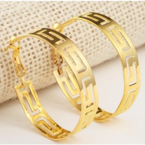 New Gold Silver Color Earrings For Women Trendy hollow-carved design Geometric Drop Statement Earrings Fashion Party Jewelry