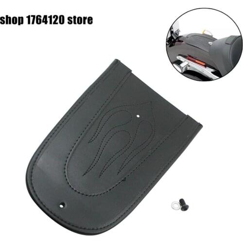 New Black Leather Flame Rear Fender Bib Cover cushion For Harley Sportster Solo Seat XL 883 1200 2004-2017