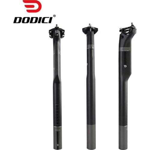 DODICI 27.2/30.8/31.6mm Carbon Fiber Seatpost Mountain Bike Seat tube Ultralight Carbon Rod Matte Breaking Wind Seat post 400mm