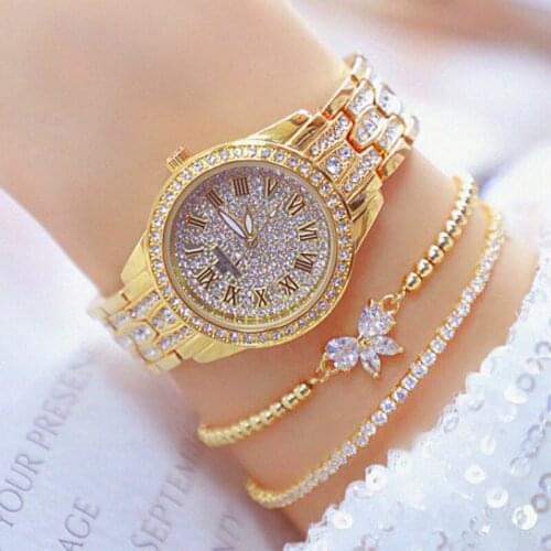 Luxury Diamond Women Watch Rhinestone Elegant Ladies Silver Bracelet Watches Clock Wristwatch Stainless Steel relogio feminino