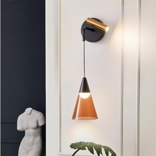 Modern Simple Led Wall Lamps With Rotatable Small Spotlight For Living Room Bedroom Bedside Creative Design Two Heads Luminaire