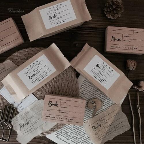 XINAHER Vintage meal book movie record stamp DIY wooden rubber stamps for scrapbooking stationery scrapbooking standard stamp