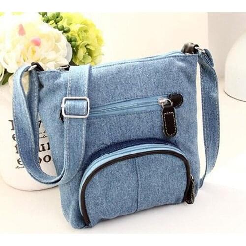 Ladiess Bags Denim Vintage Crossbody Bag Fashionable Bags For Ladies Portable Handbag Female Massage Bag