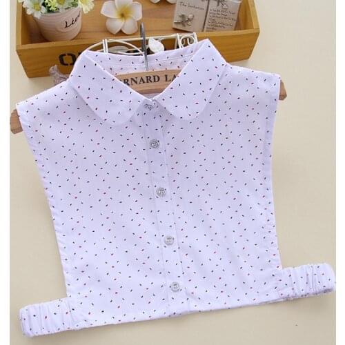 2020 Print Women Fake Collar Removable Detachable Collar False Lapel Blouse Collar Necklace Half Shirt Ties Top Nep Kraagie