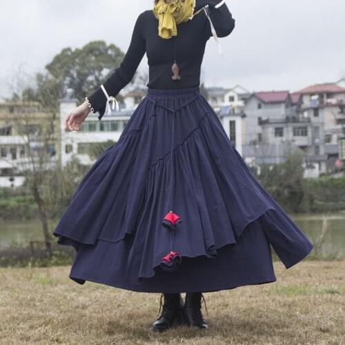 Lolita Dress Women Vintage Medieval Skirt Bandage Gothic Revival Party Masquerade Wearing Costumes Pirate Draped Skirt 5 Colors