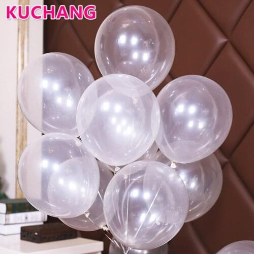 10pcs 12Inch Thick Clear Latex Balloons Transparent Balloons Romantic Wedding Birthday Party Decoration Baby Shower Supplies Toy
