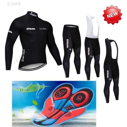 2018 Long sleeves Autumn thin Mem Cycling jerseys MTB bike Ropa Ciclismo Cycle Sportswear Pro STRAVA Team Cycling Clothing black