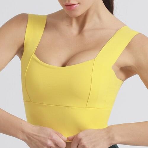 2021 Fashion Sports Underwear Womens Shock Running Yoga Vest for Cushioning, Gathering and Shaping Elastic Back Fitness Bra