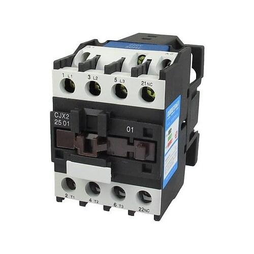 660V 40A 3 Phase 3P NC AC Contactor 35mm DIN Rail Mount 220V Coil CJX2-2501