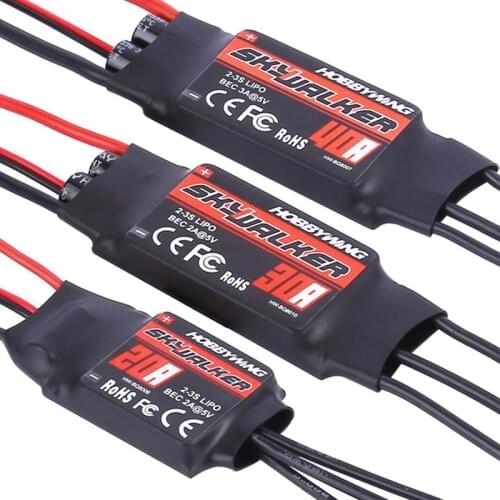 2pcs Hobbywing SkyWalker 12A 15A 20A 40A 50A 60A 80A Brushless ESC Electronic Speed Controller For RC Aircraft Multicopter