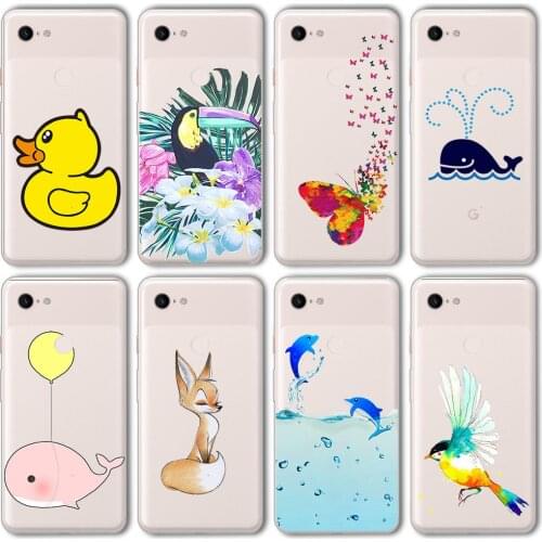Ciciber Funda Case for Google Pixel 5 4 3 2 XL Luxury Fashion Vogue Animal Cute Art Soft Silicone for Google Pixel 4a 3a XL TPU