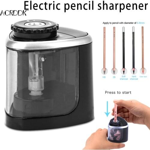 Electric Pencil Sharpener Effortless Safe Automatic Touching Switch School Office Classroom Kids FC
