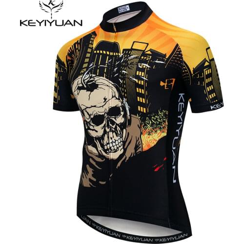 Keyiyuan 2021 Mens Team Cycling Jersey Short Sleeve Bicycle Clothes Summer MTB Road Bike Shirt Radtrikot Herren