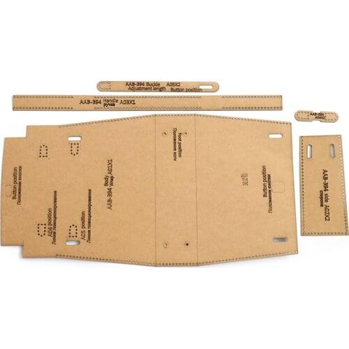 Leather Craft Personality Shoulder Bags Crossbody Bag Handbag Sewing Pattern Hard Kraft Paper and Acrylic DIY Template 19cm*12cm