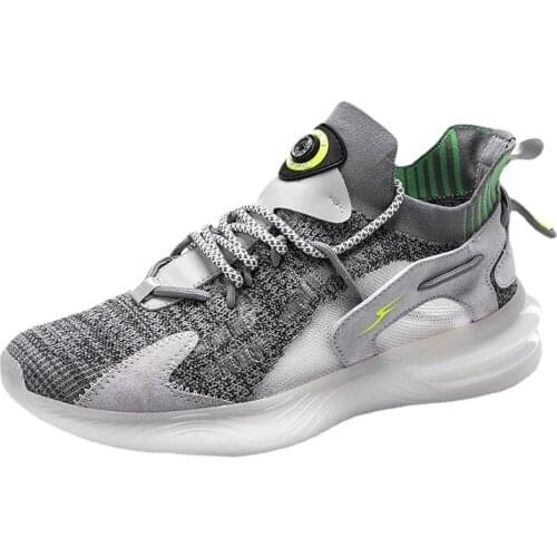 Fashion Summer Sports Running Shoes Outdoor Mesh Shoes Breathable Non-slip Round Toe Low-top Thick Bottom Casual Mens Shoes