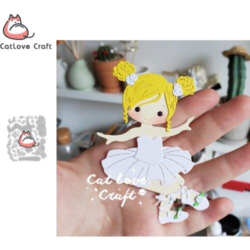 Catlove Ballet Dancer Metal Cutting Dies Scrapbooking Mold Stencil Die Cuts Card Making DIY Craft Embossing New Dies For 2020