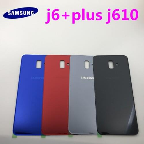 Original Samsung Galaxy J6+plus J610 J610F 2019 Back Battery Cover Housing Rear Door Replacement Case With Adhesive Stickers