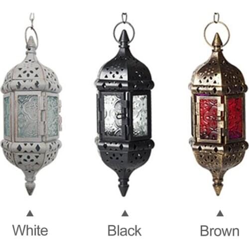 Hanging Candlestick Holders Hollow Metal Candleholder Retro Candlestick Holder Lanterns Ornament Christmas DIY Home Festival