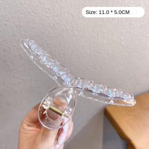 Transparent Korean Style Hairpin Simple Temperament Big Catch Clip Hair Accessories Woman Jewelry 2021 New Temperament Hairpin