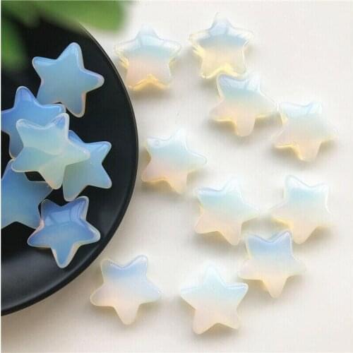 Drop Shipping 1pc 30mm Natural Opal Crystal Gemstone Star Meditation Healing Chakra Polished Gifts Natural Stones and Crystals