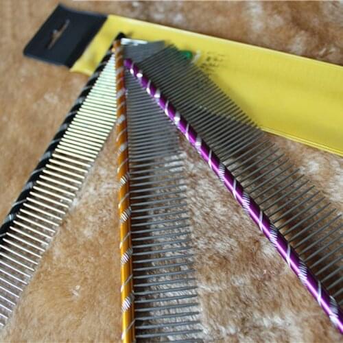19cm/16cm Pet Dog Comb Bright Multi-Colored Stripe Grooming Comb For Shaggy Cat Dogs Barber Grooming Tool
