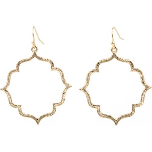 Geometric Symmetrical Sting Scrub Face Drop Earrings for Women