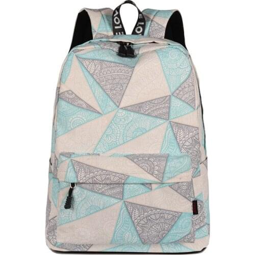 3PCS / LOT Geometry Pattern School Bags for Teenage Girls Casual Backpack Women Breathability Boys Backpack