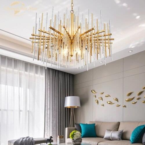 Modern LED Chandeliers Lighting Tree Branch Gold Metal Glass Lamp Home Decoration Kithen Bedroom Living Room Lights Lustre