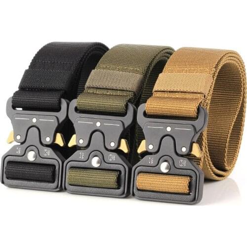 Tactical Belt Military Heavy Duty Waist Belt Tactico Metal Automatic Buckle Training Hunting Nylon Belt Accessories 125/135cm