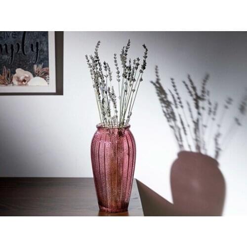Modern Alure Glass vase 7,7 X6,5 X20cmPembe vase jarrón ваза vaso مزهرية