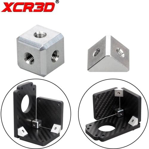 XCR3D Printer Bracket Fixing Piece Parts Sheet Connector Triangle and Cube Aluminum Block Screw Nut DIY Accessories 5pcs