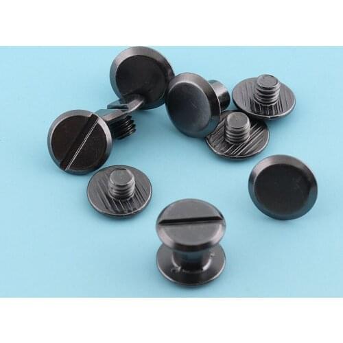 Nail Rivets 20sets 9mm Black Screw Rivets Screwback Studs Screw Studs for Bag/ Belt Leather Craft Hardware Accessories