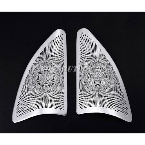 Aluminium Alloy Interior Car Door Audio Speaker Cover Decoration Trim For Mercedes Benz ML 2012-2016 GL 2013-2016 2pcs Car Trim