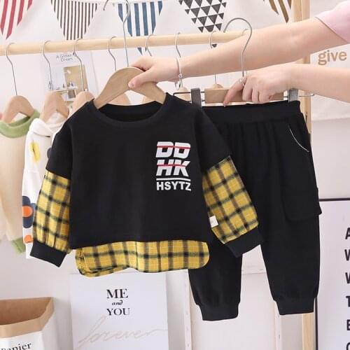 New Spring Autumn Baby Boys/Girls Clothing Cotton Sweatshirt+Pant 2pc/Sets Fashion Children Tracksuit Kids Outfits Sportswear
