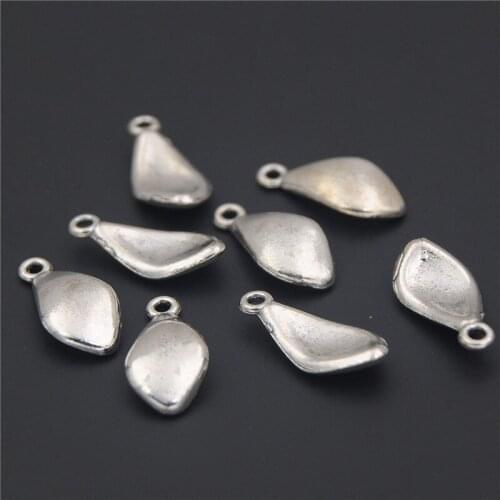 20pcs Silver Color Flower Petals Charms Alloy Pendant For DIY Handmade Jewelry Finding A2353