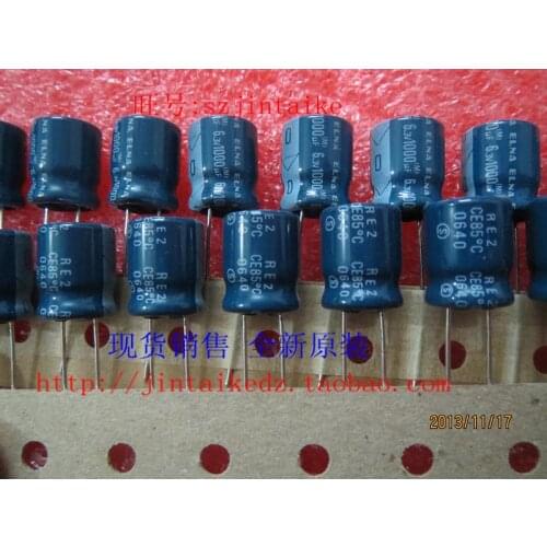 2020 hot sale 30PCS/50PCS ELNA electrolytic capacitor 6.3V1000UF 10X12 audio motherboard capacitor RE2 series free shipping