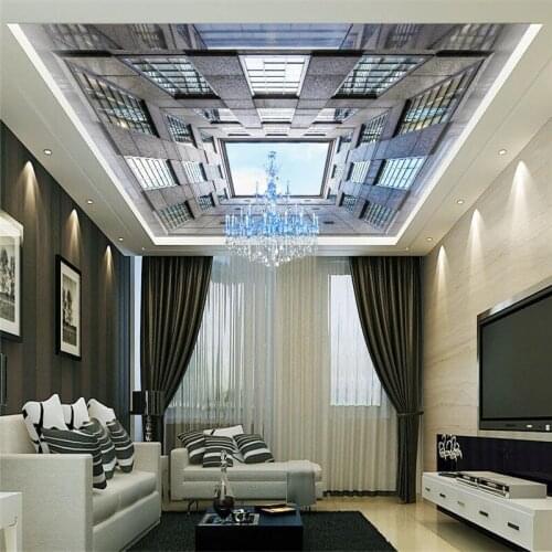 Beibehang 3d wallpapers building ceiling ceiling photography background modern fresco living room large painting decoration