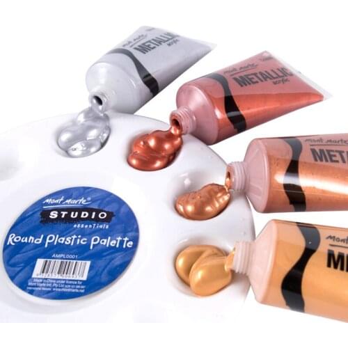 4*50ml Metallic Color Acrylic Paint for Textile Drawing Wall Hand Painted Shining Gel Painting Set Pigment Artist Art Supplies